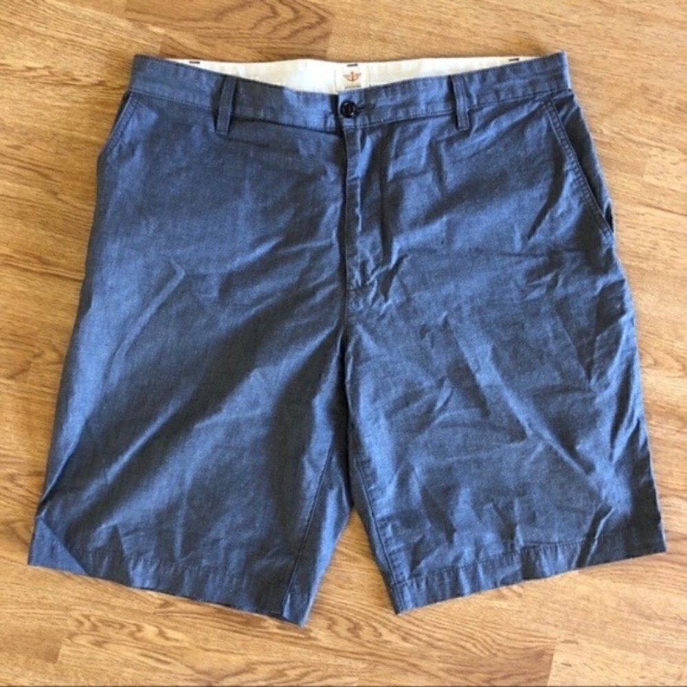 Dockers Men's Shorts 36 Flat Front Gray Textured Pockets